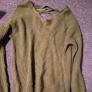 Olive green color sweater